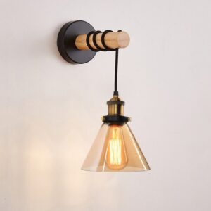 Đèn gắn tường thuỷ tinh vàng trà trang trí hiện đại GTCC-33