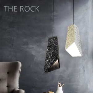 Đèn thả đá mài mộc khảm trai trang trí hiện đại THE ROCK