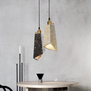 Đèn thả đá mài mộc khảm trai trang trí hiện đại THE ROCK 2