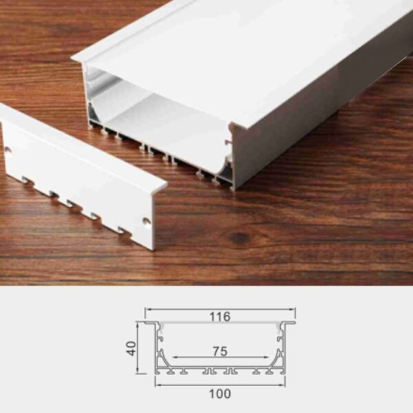 LED thanh nhôm lắp âm 116x40 ATN 10040 AJ