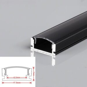 LED thanh nhôm đen lắp nổi 17x7 NTD 177