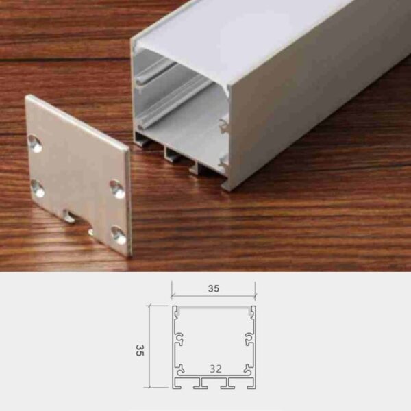 LED thanh nhôm lắp nổi 35x35 NTN 3535
