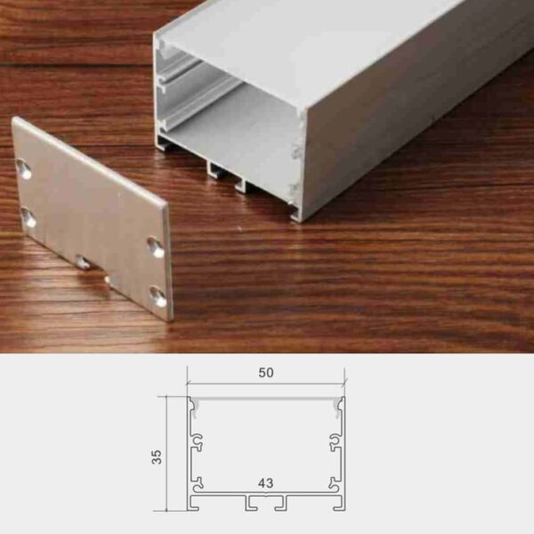 LED thanh nhôm lắp nổi 50x35 NTN 5035