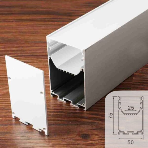 LED thanh nhôm lắp nổi 50x75 NTN 5075