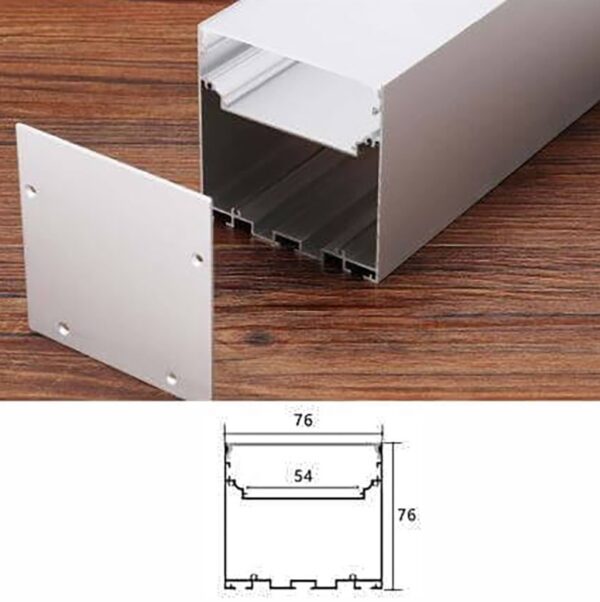 LED thanh nhôm lắp nổi 76x76 NTN 7676