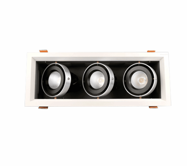 Đèn Spotlight âm trần mẫu H hộp 3 bóng VinaLed hiện đại 27W-45W DL-HW3