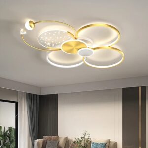 Đèn ốp trần mica hiện đại trang trí phòng khách, căn hộ MO-9076