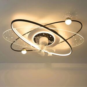 Quạt trần đèn hiện đại nhiều vòng đan xen MO-9079