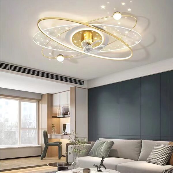 Quạt trần đèn trang trí galaxy hiện đại bắt mắt MO-9080