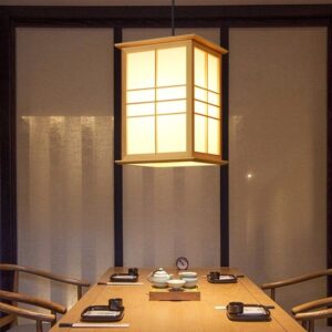 Đèn thả gỗ hộp sang trọng hiện đại trang trí nhà hàng, resort DAT-11