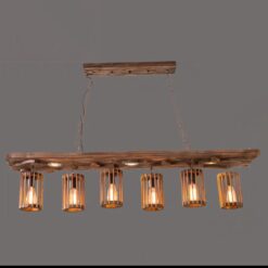 Đèn chùm gỗ RUSTIC thả ngang trang trí nhà hàng, cafe, quán bar RTC-11
