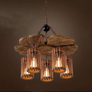 Đèn thả gỗ RUSTIC trang trí nhà hàng, cafe, quán bar RTC-20
