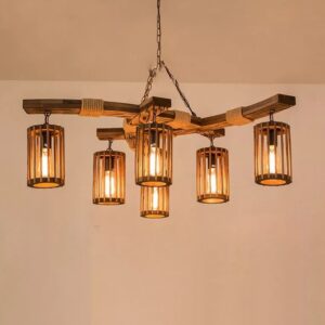 Đèn thả gỗ RUSTIC trang trí nhà hàng, cafe, quán bar RTC-22