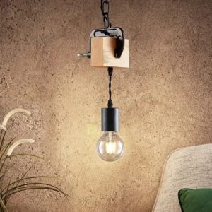 Đèn thả gỗ Rustic kiểu dáng độc đáo trang trí hiện đại TAG 11