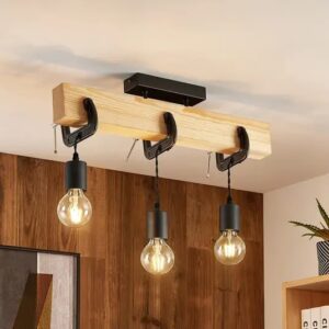 Đèn thả gỗ ngang Rustic kiểu dáng độc đáo trang trí hiện đại TAG 12