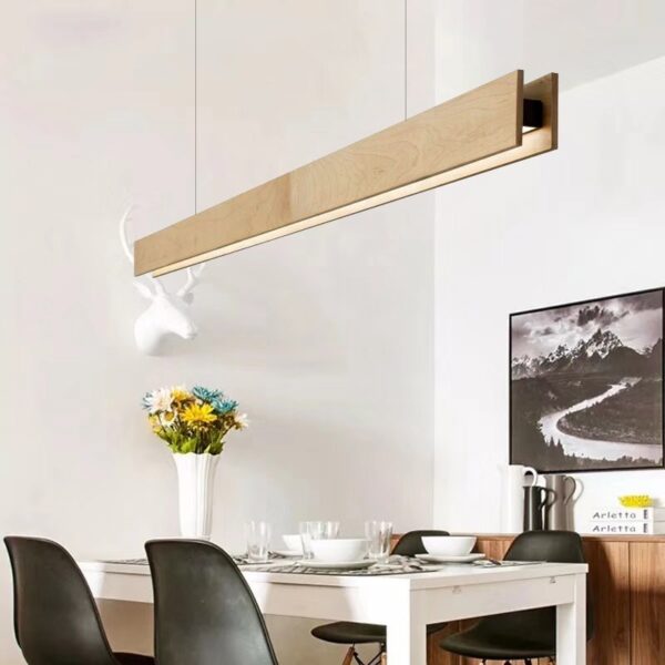 Đèn thả gỗ ngang kiểu dáng độc đáo trang trí hiện đại TAG 25