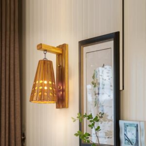 Đèn tường gỗ phong cách Vintage trang trí nhà hàng WAG-04