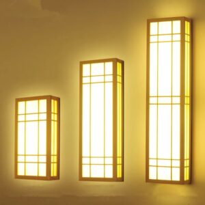 Đèn tường gỗ phong cách Nhật Bản trang trí nhà hàng WAG-08
