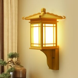 Đèn tường gỗ hình ngôi nhà trang trí nhà hàng WAG-10