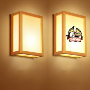 Đèn tường gỗ hình hộp trang trí nhà hàng, quán cafe WAG-12