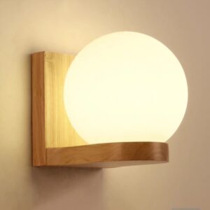 Đèn tường gỗ hiện đại bóng tròn WAG-45/1