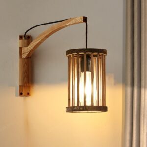 Đèn tường gỗ trang trí quán cafe rustic hiện đại WAG-66