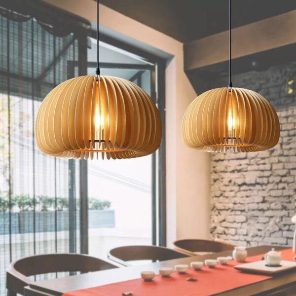 Đèn thả gỗ phong cách vintage trang trí bàn ăn, phòng ngủ DAG-32