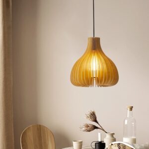 Đèn thả gỗ phong cách vintage trang trí bàn ăn, phòng ngủ DAG-34