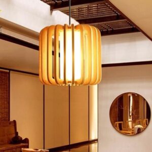 Đèn thả gỗ phong cách vintage trang trí quán cafe, spa DAG-50