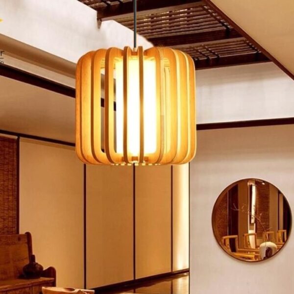 Đèn thả gỗ phong cách vintage trang trí quán cafe, spa DAG-50