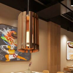 Đèn thả gỗ phong cách hiện đại trang trí quán cafe, spa DAG-61A