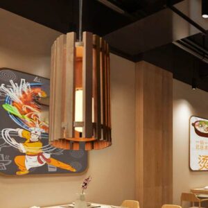 Đèn thả gỗ phong cách hiện đại trang trí quán cafe, spa DAG-61A