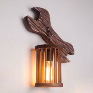Đèn tường gỗ Rustic phong cách hiện đại WRT-06