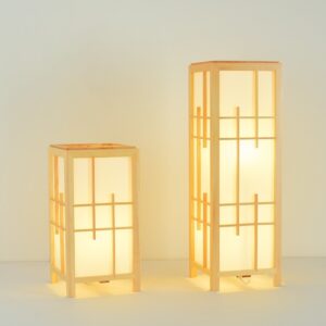 Đèn bàn gỗ hiện đại hình hộp chữ nhật phong cách Nhật Bản BAG-09