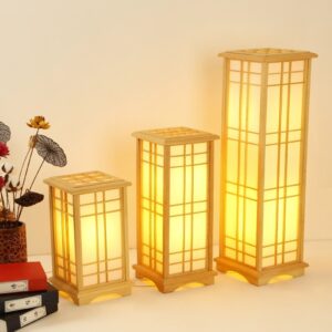 Đèn bàn gỗ hiện đại hình hộp phong cách Nhật Bản BAG-11