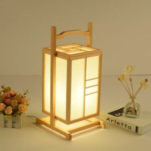 Đèn bàn gỗ hiện đại hình hộp phong cách Nhật Bản BAG-12