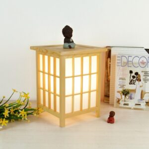 Đèn bàn gỗ hiện đại hình hộp phong cách Nhật Bản BAG-15