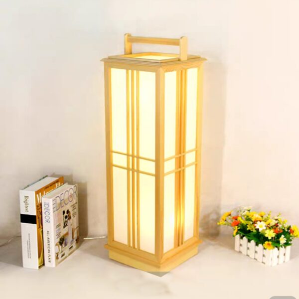 Đèn bàn gỗ hiện đại hình hộp phong cách Nhật Bản BAG-16