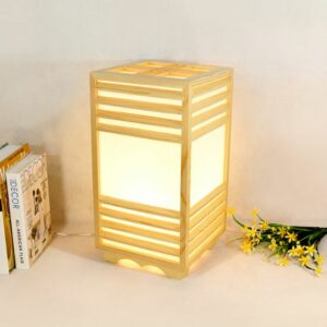 Đèn bàn gỗ hiện đại hình hộp phong cách Nhật Bản BAG-17