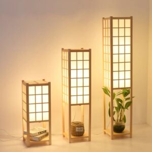 Đèn bàn gỗ hiện đại hình hộp phong cách Nhật Bản BAG-19V