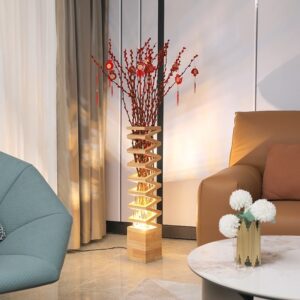 Đèn bàn gỗ hiện đại hình ziczac phong cách Nhật Bản BAG-22B