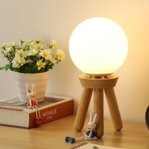 Đèn bàn gỗ bóng tròn trang trí hiện đại BAG-26