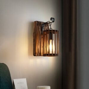 Đèn tường gỗ Rustic phong cách hiện đại WRT-10