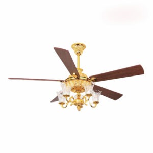 Quạt trần 5 cánh vàng 24k cổ điển QT-962M