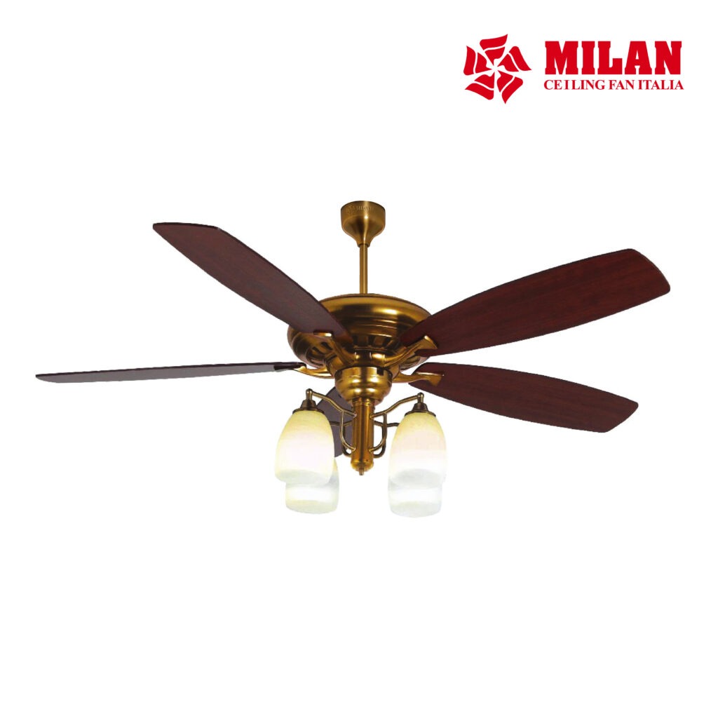 Quạt trần đèn 5 cánh kiểu dáng tân cổ điển sang trọng MILAN FY508