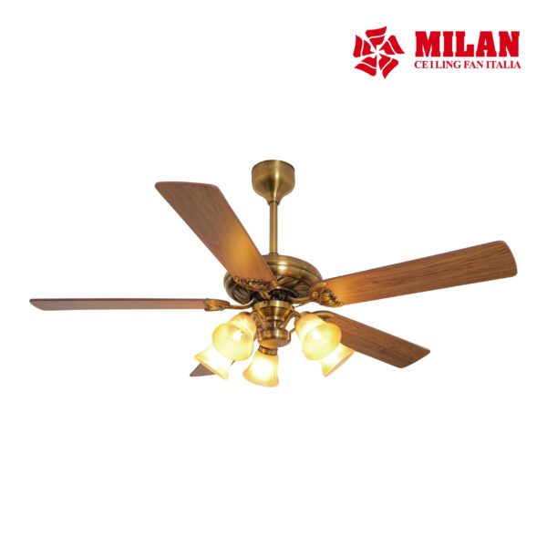 Quạt trần đèn 5 cánh kiểu dáng tân cổ điển sang trọng MILAN FY503