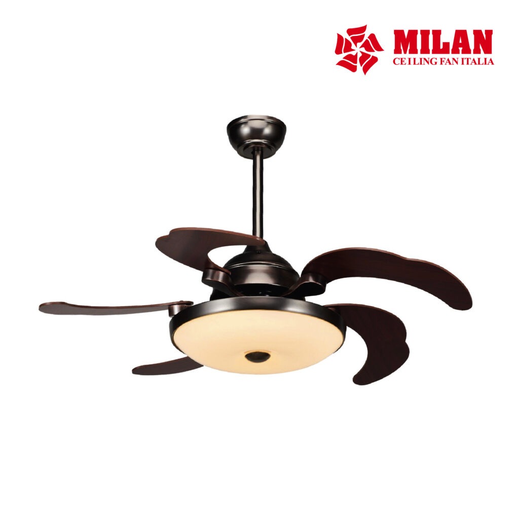 Quạt trần đèn cánh xếp hiện đại MILAN FY555