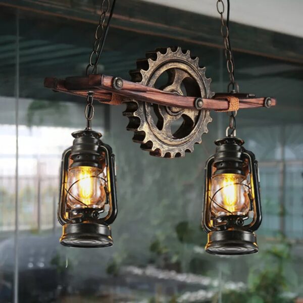 Đèn chùm gỗ RUSTIC trang trí nhà hàng, quán bar RTC-59