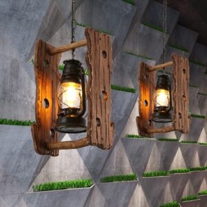 Đèn thả gỗ phong cách rustic RTC-31