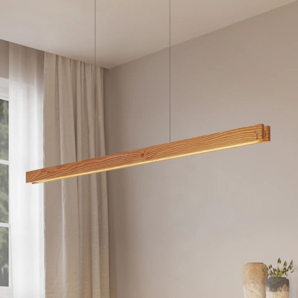 Đèn gỗ thả ngang đèn LED trang trí hiện đại TAG 67